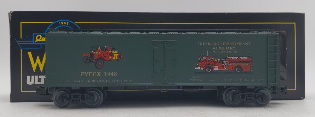 Weaver O Scale Freeburg Fire Company Refrigerator Car #1948 - 3 Rail LN/Box