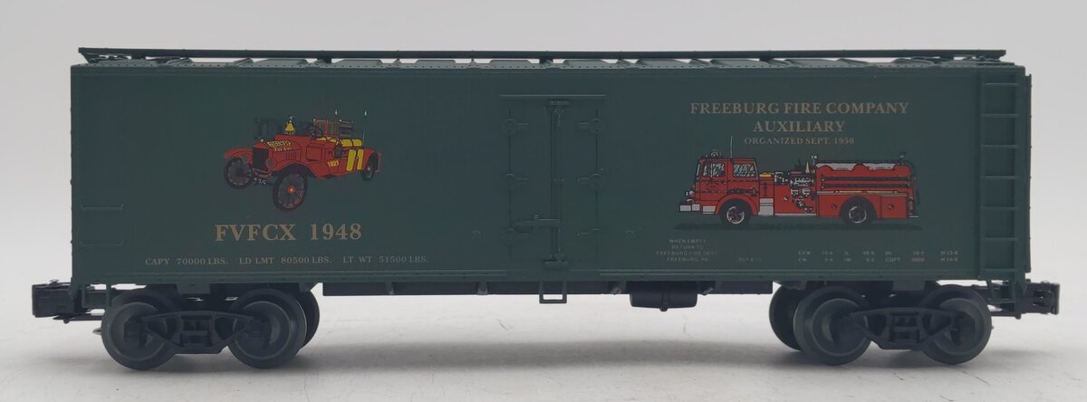 Weaver O Scale Freeburg Fire Company Refrigerator Car #1948 - 3 Rail LN/Box