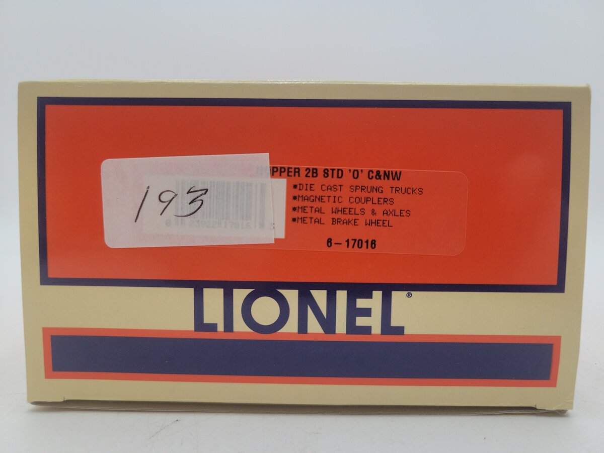 Lionel 6-17016 O Gauge Chicago & North Western 2-Bay Hopper #96644 LN/Box