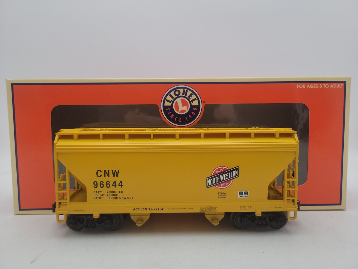 Lionel 6-17016 O Gauge Chicago & North Western 2-Bay Hopper #96644 LN/Box