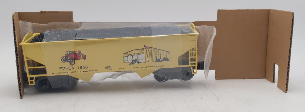 Weaver 184 O Gauge Freeburg Vol. Fire Co. 2-Bay Offset Hopper #1948 - 3 Rail NIB