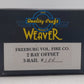 Weaver 184 O Gauge Freeburg Vol. Fire Co. 2-Bay Offset Hopper #1948 - 3 Rail NIB