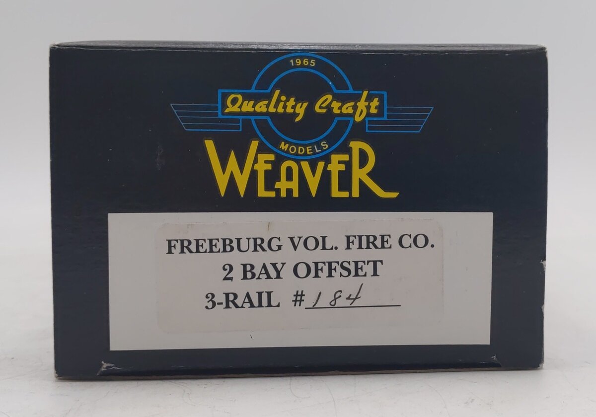 Weaver 184 O Gauge Freeburg Vol. Fire Co. 2-Bay Offset Hopper #1948 - 3 Rail NIB