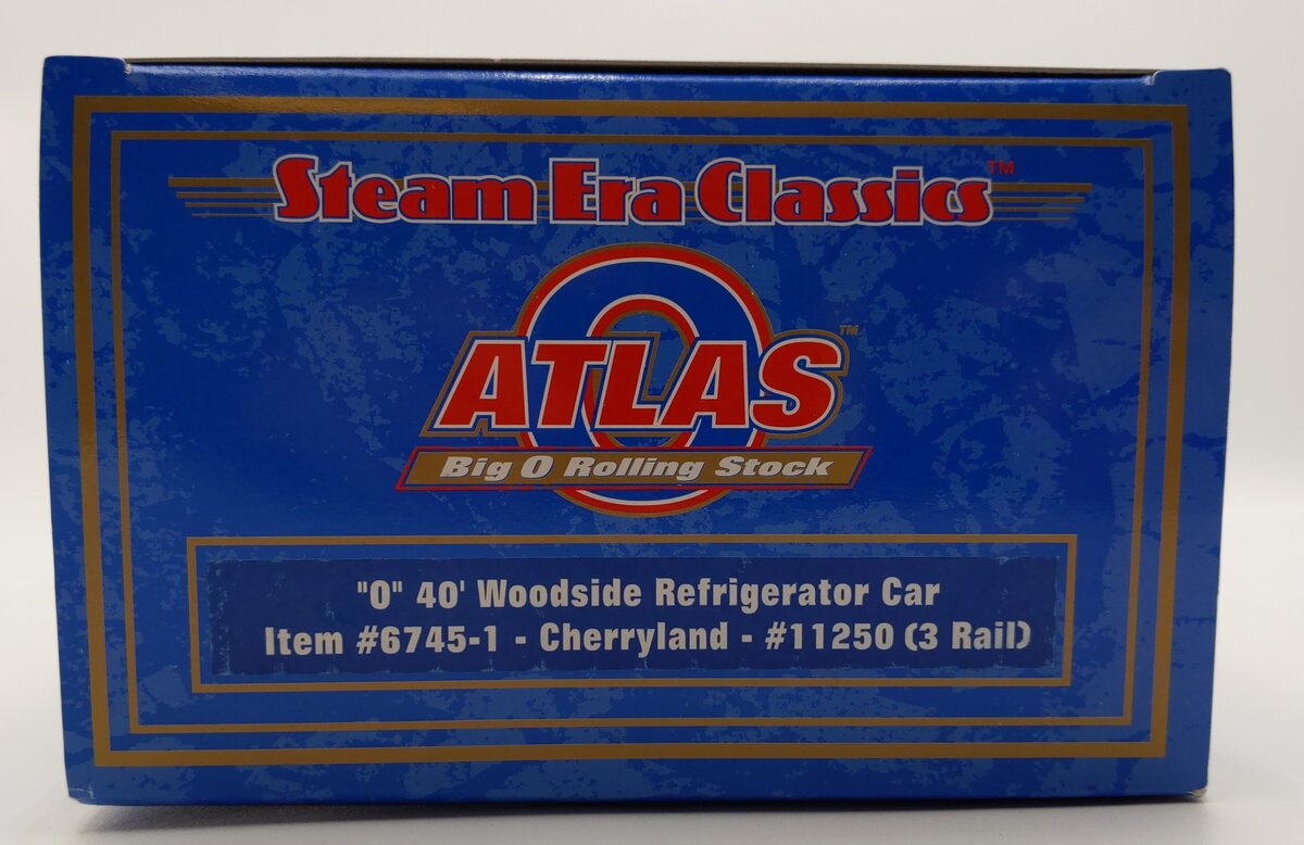 Atlas 6745-1 O Gauge Cherryland 40' Refrigerator Car #11250 NIB