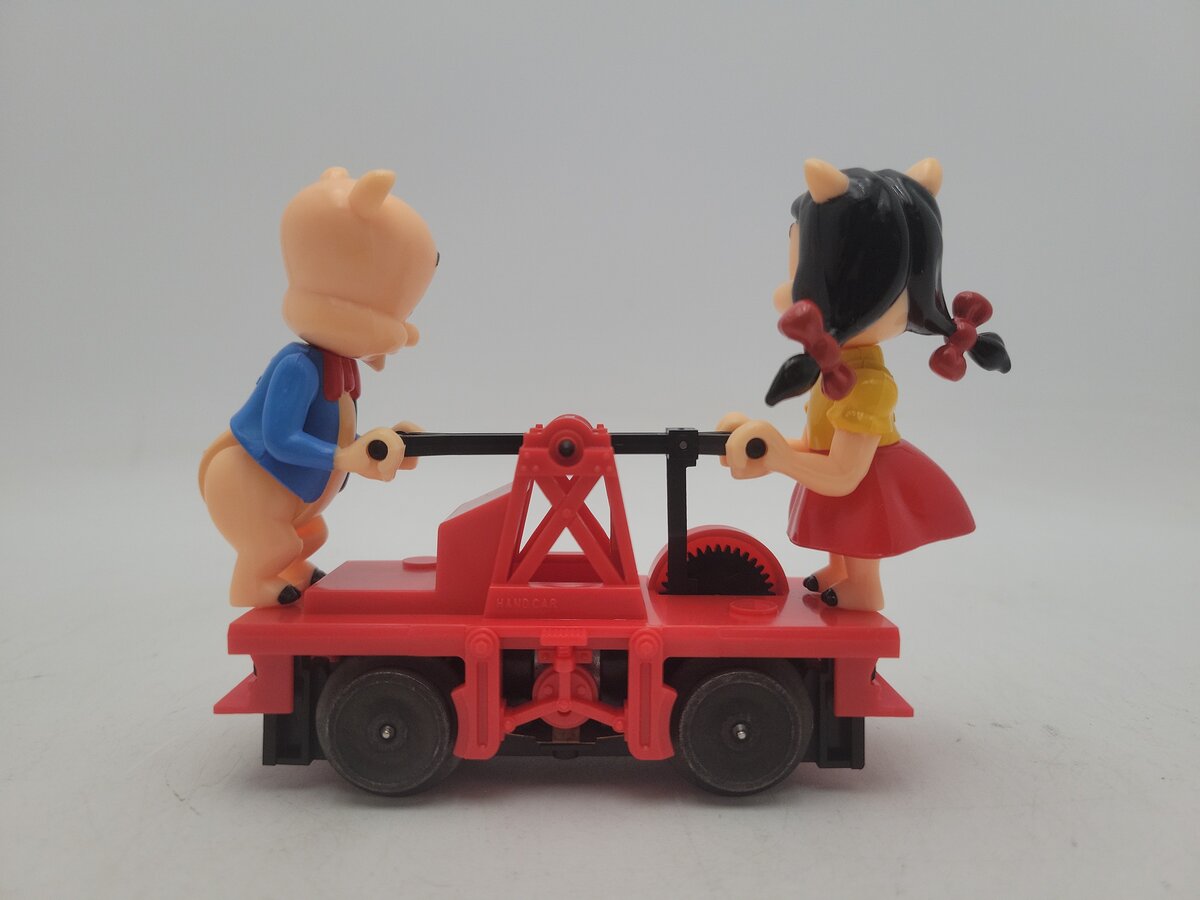 Lionel 6-18434 O Gauge Porky & Petunia Operating Handcar EX/Box