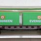Model Power 4003 N Scale Flat Car w/2 20' Evergreen Containers LN/Box