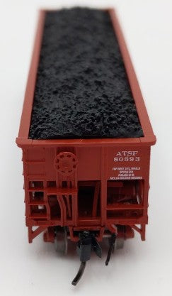 Bluford Shops 14670 N Scale Santa Fe 14-Panel Rib Side 3-Bay Hopper Car #80693 EX/Box
