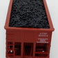 Bluford Shops 14670 N Scale Santa Fe 14-Panel Rib Side 3-Bay Hopper Car #80693 EX/Box