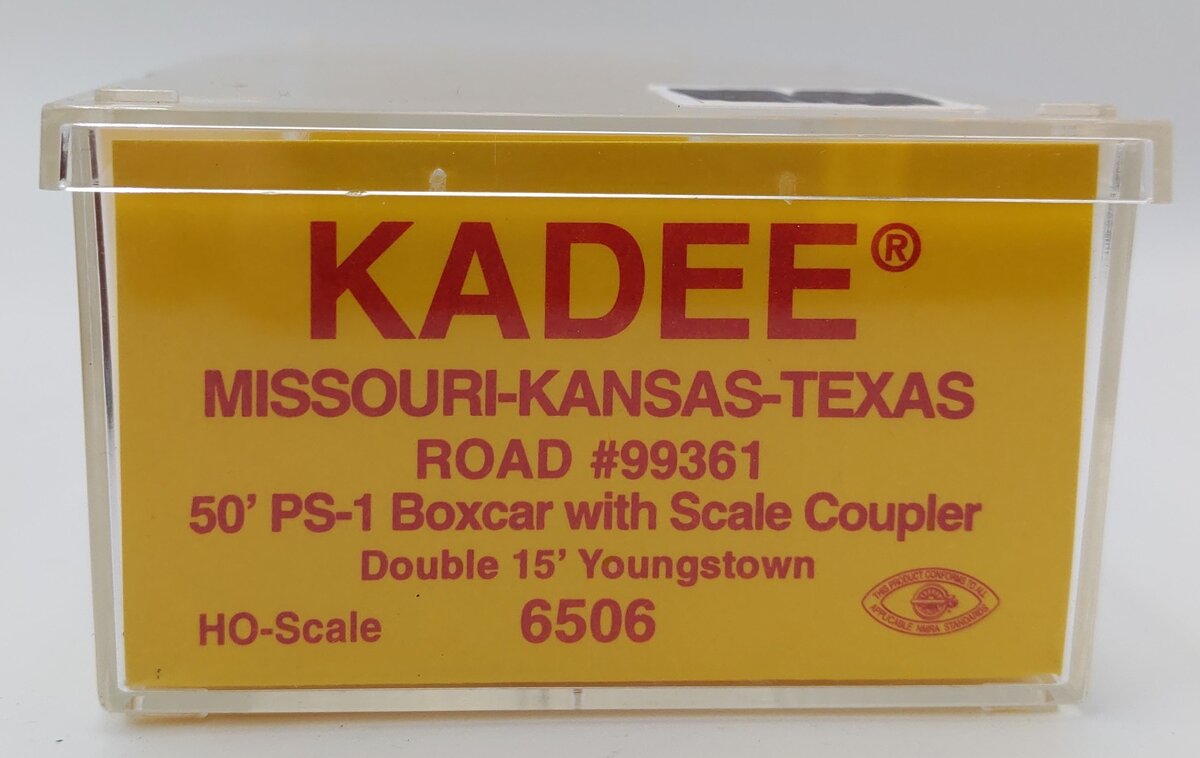 Kadee 6506 HO M-K-T 50' PS-1 Boxcar w/ Scale Coupler #99361 EX/Box
