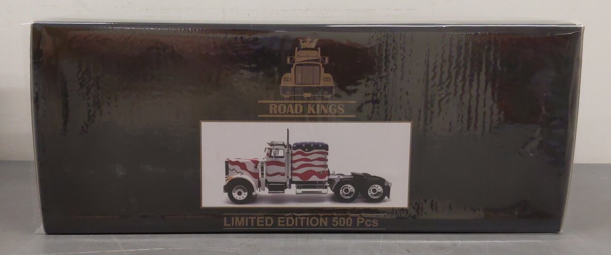 Road Kings 1:18 Scale Peterbilt 359 1967 Stars & Stripes (Red, White, and Blue) NIB