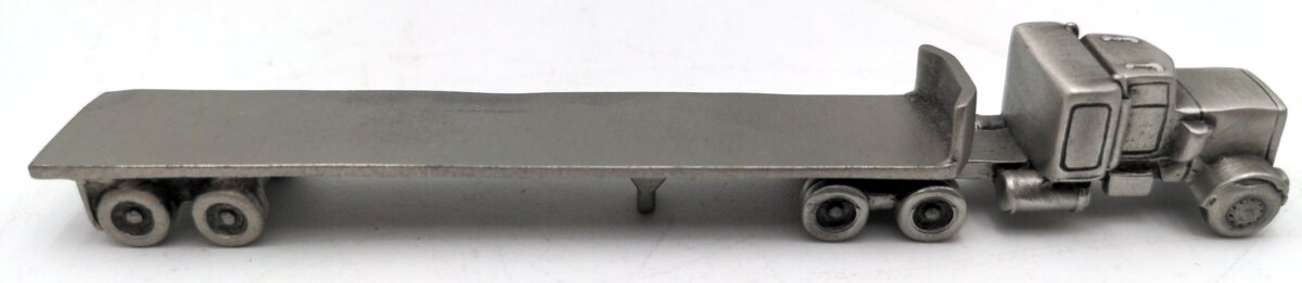 RawCliffe Pewter Semi-Truck & Flat-Bed Trailer VG