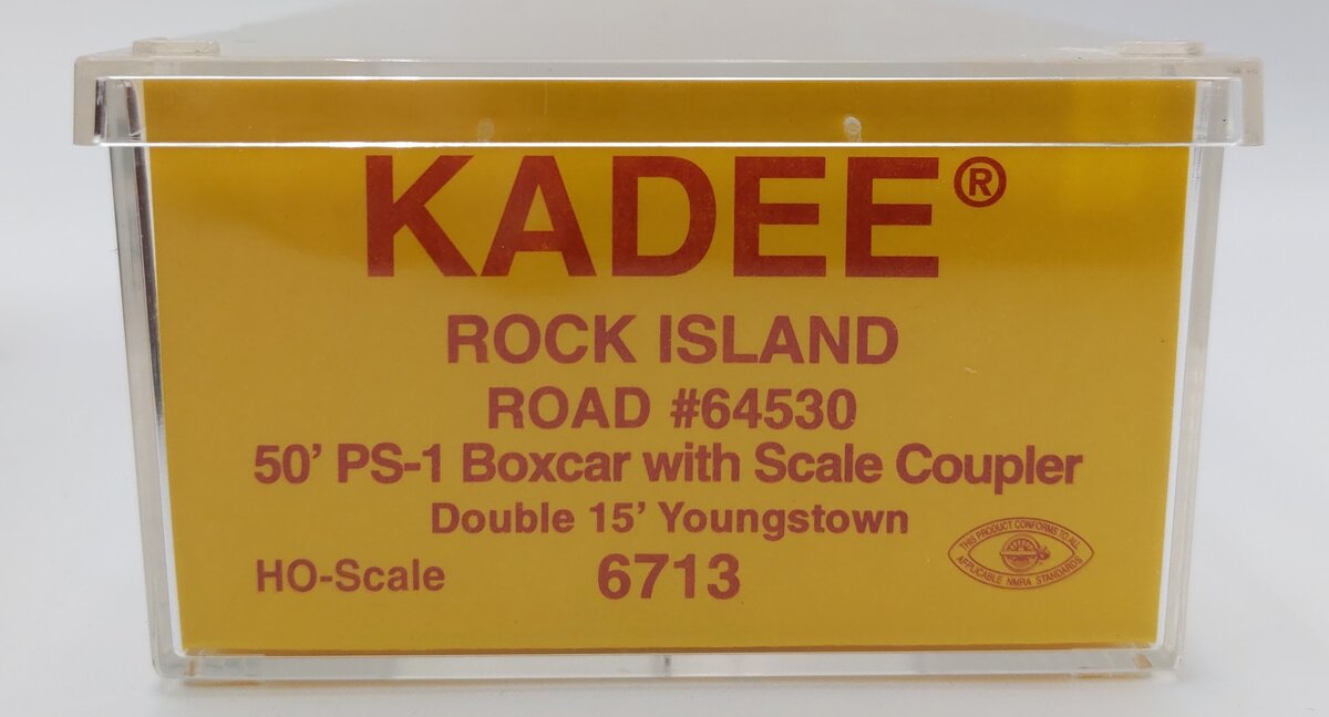 Kadee 6713 HO Scale Rock Island 50' PS-1 Boxcar #64530 EX/Box