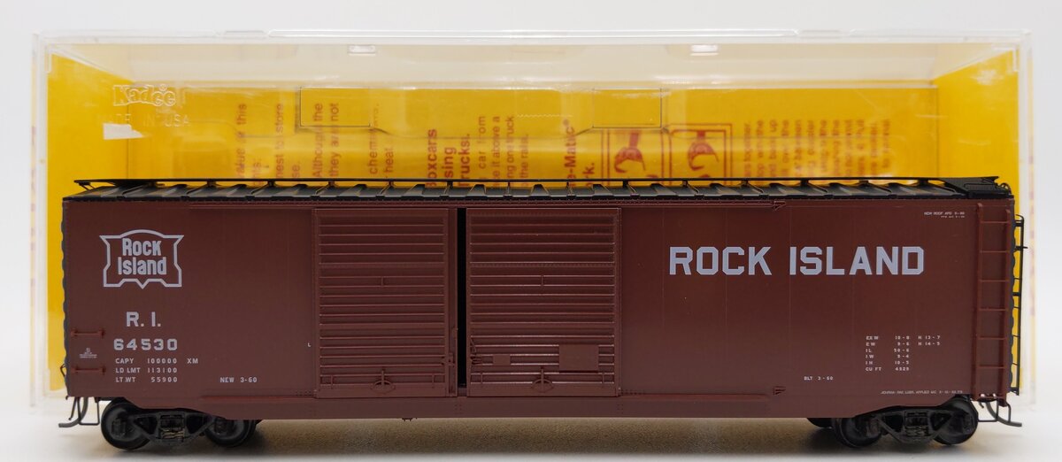 Kadee 6713 HO Scale Rock Island 50' PS-1 Boxcar #64530 EX/Box