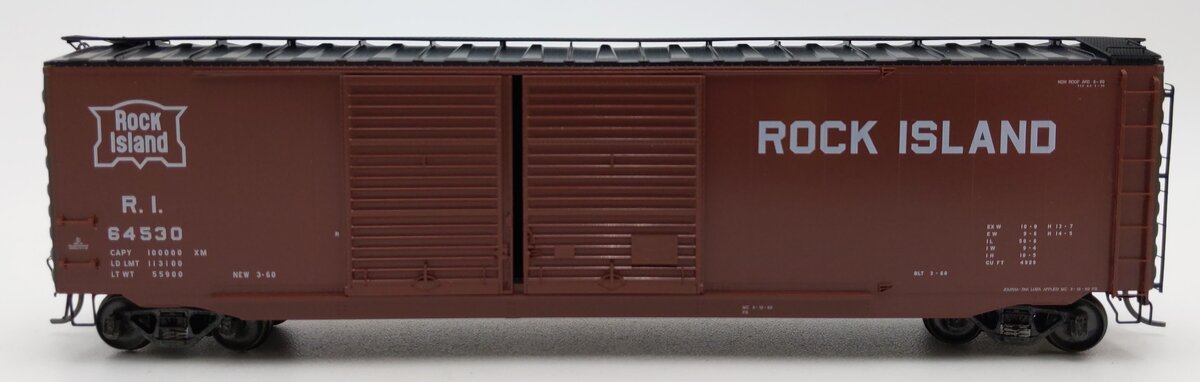 Kadee 6713 HO Scale Rock Island 50' PS-1 Boxcar #64530 EX/Box