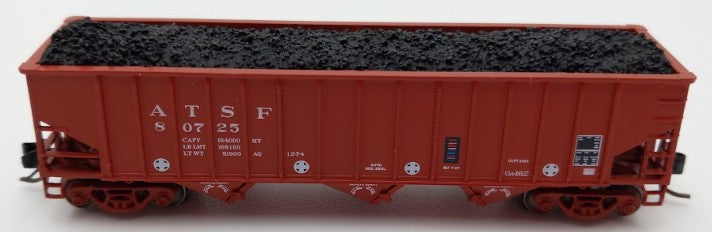 Bluford Shops 14671 N Santa Fe Ga-162 Post-'74 14-Panel 3-Bay Hopper Car #80725 EX/Box
