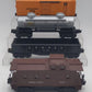 Lionel Vintage O Gauge Freight Cars: X2454, 6465, 1002, 6017 [4] VG