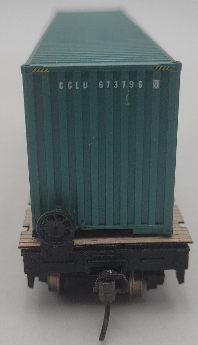 Athearn HO Scale D&RGW Flatcar #22317 W/ Shipping Container EX