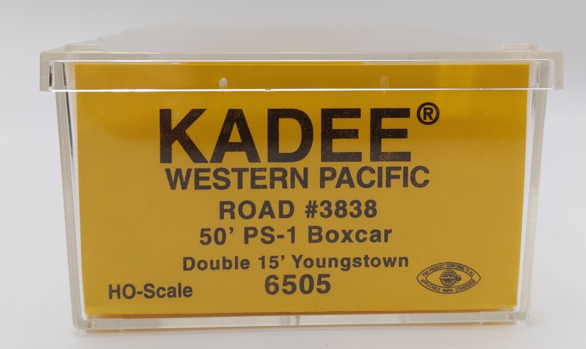 Kadee 6505 HO Scale Western Pacific 50' PS-1 Boxcar #3838 EX/Box