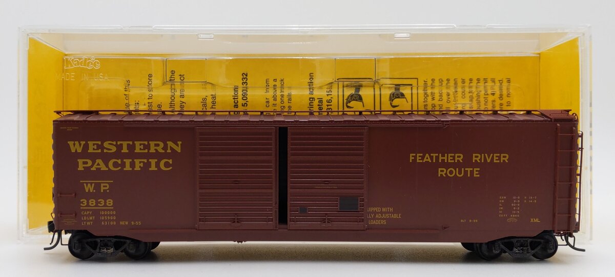 Kadee 6505 HO Scale Western Pacific 50' PS-1 Boxcar #3838 EX/Box
