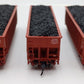 Bluford Shops 14453 N Scale Santa Fe 14 Panel Rib Side 3-Bay Hopper Car 3 Pack EX/Box