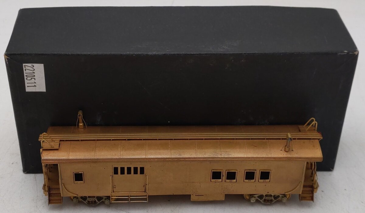Hallmark Models Unpainted HO BRASS ATSF Drover's Painted Caboose - Unpainted EX/Box