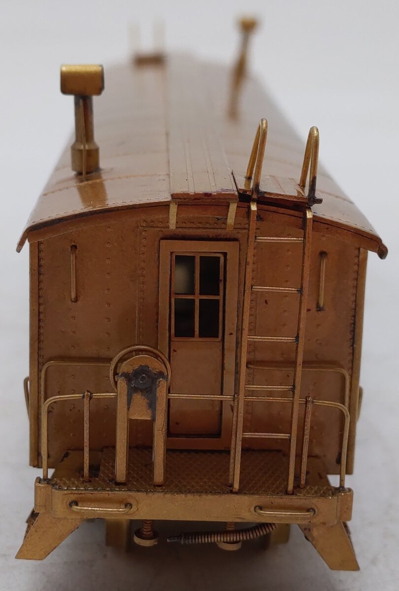 Hallmark Models Unpainted HO BRASS ATSF Drover's Painted Caboose - Unpainted EX/Box