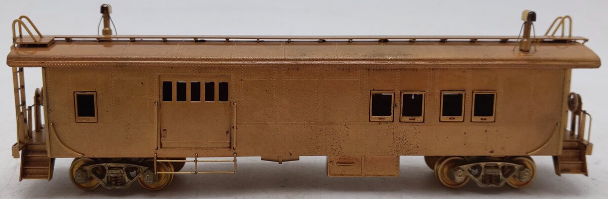 Hallmark Models Unpainted HO BRASS ATSF Drover's Painted Caboose - Unpainted EX/Box
