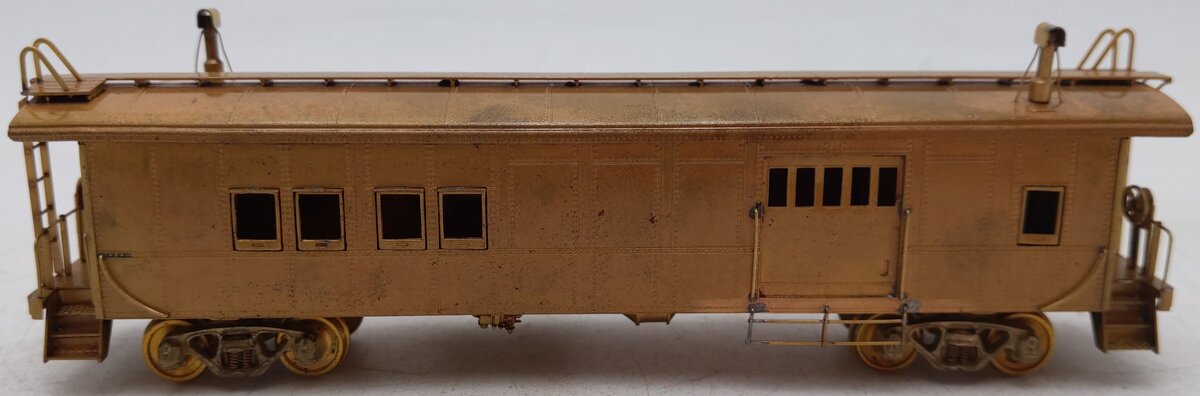 Hallmark Models Unpainted HO BRASS ATSF Drover's Painted Caboose - Unpainted EX/Box