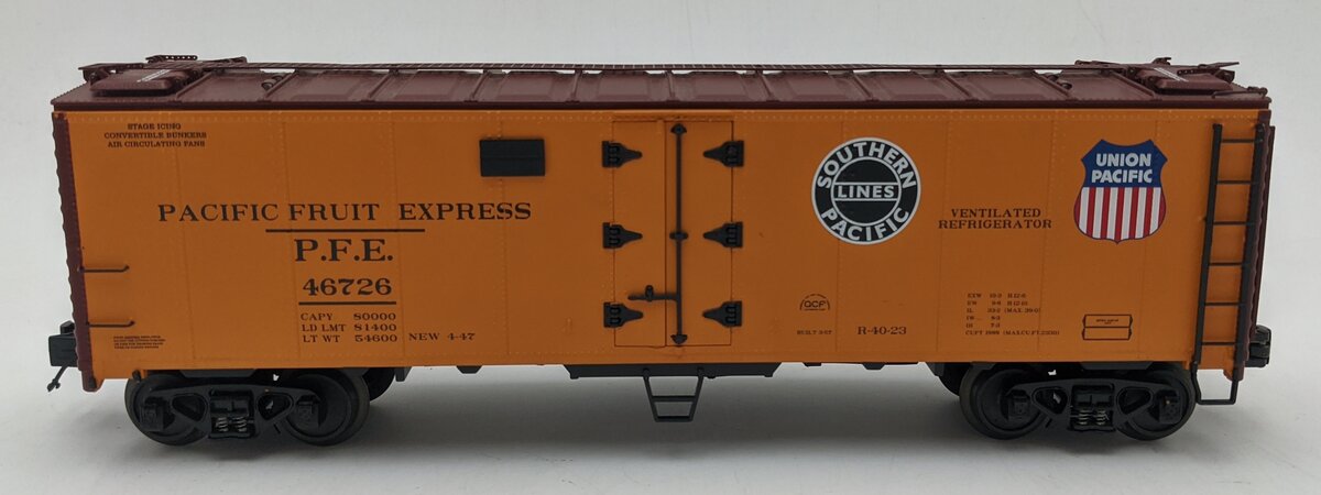 MTH 20-3228A O Gauge Pacific Fruit Express 40' Steel Side Reefer #46726 VG