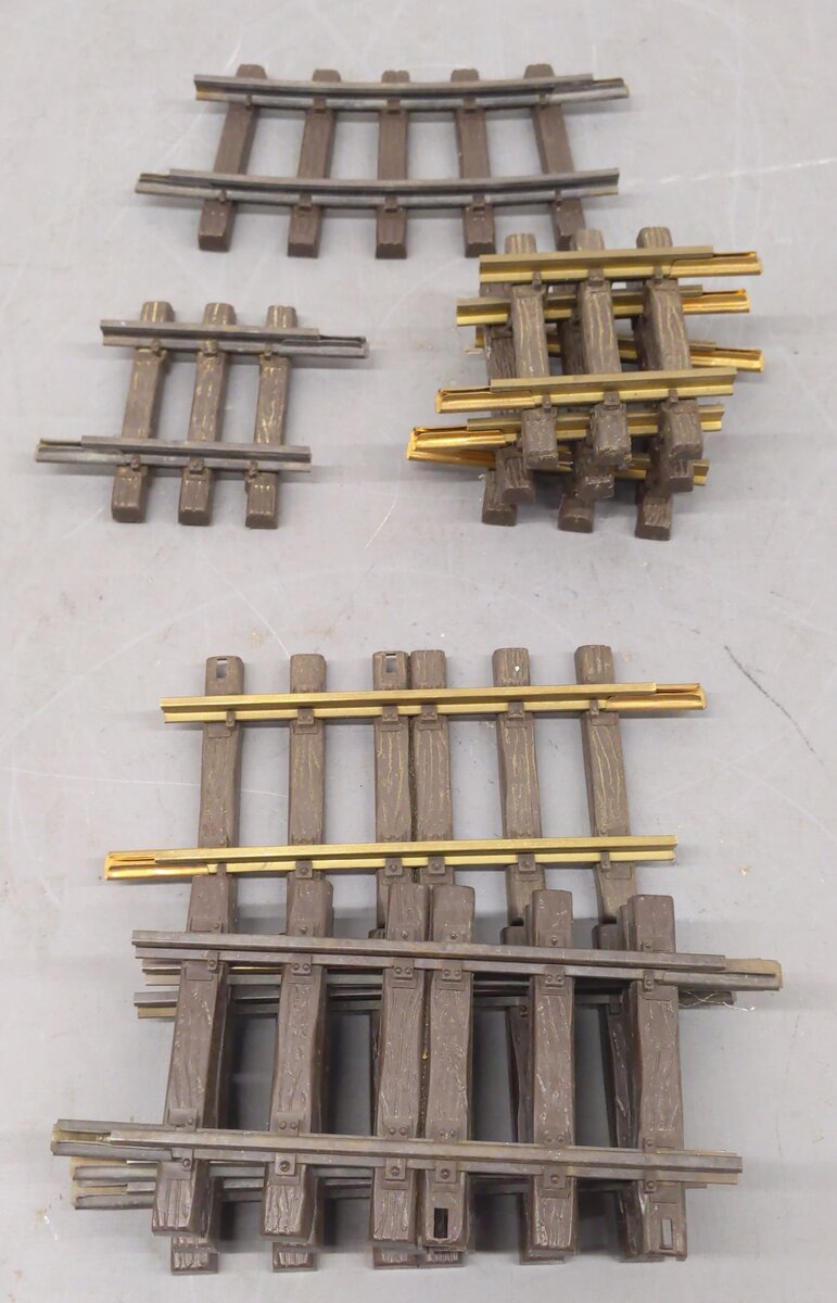 Assorted LGB G Scale Straight and Curved Track Sections 4 to 7 Inches [9] VG
