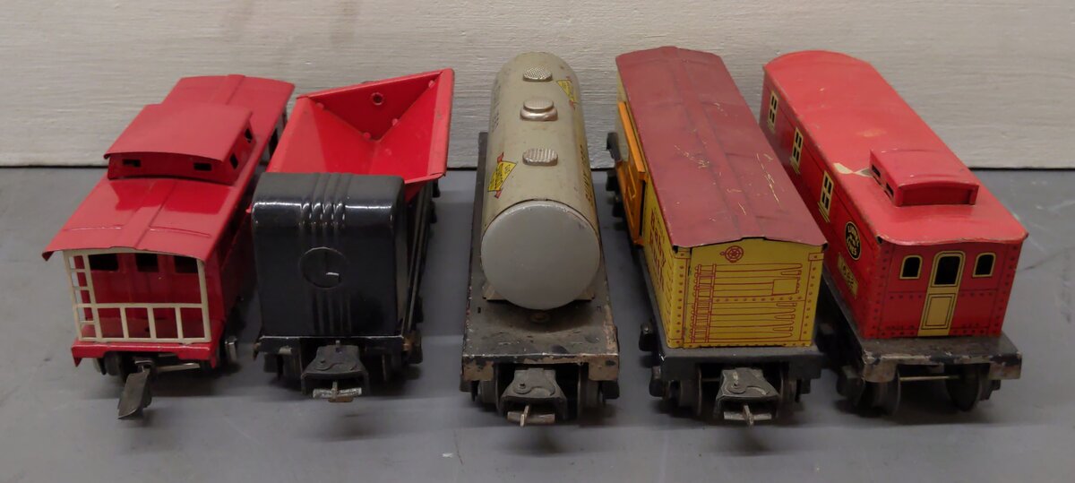 Lionel & American Flyer Vintage O Freight Cars: 484, 1679, 1680, 1682, 3659 [5] VG