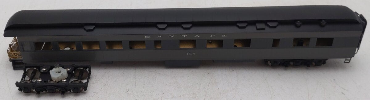 Lambert HO Scale Brass Santa Fe Observation Car #1514 VG/Box