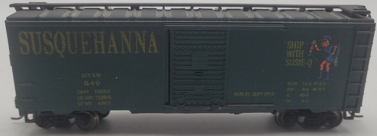 Athearn HO Scale New York Susquehanna & Western (NYSW) Boxcar #540 EX