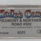 Kadee 6331 HO Scale Piedmont & Northern 50' PS-1 Boxcar #502 EX/Box