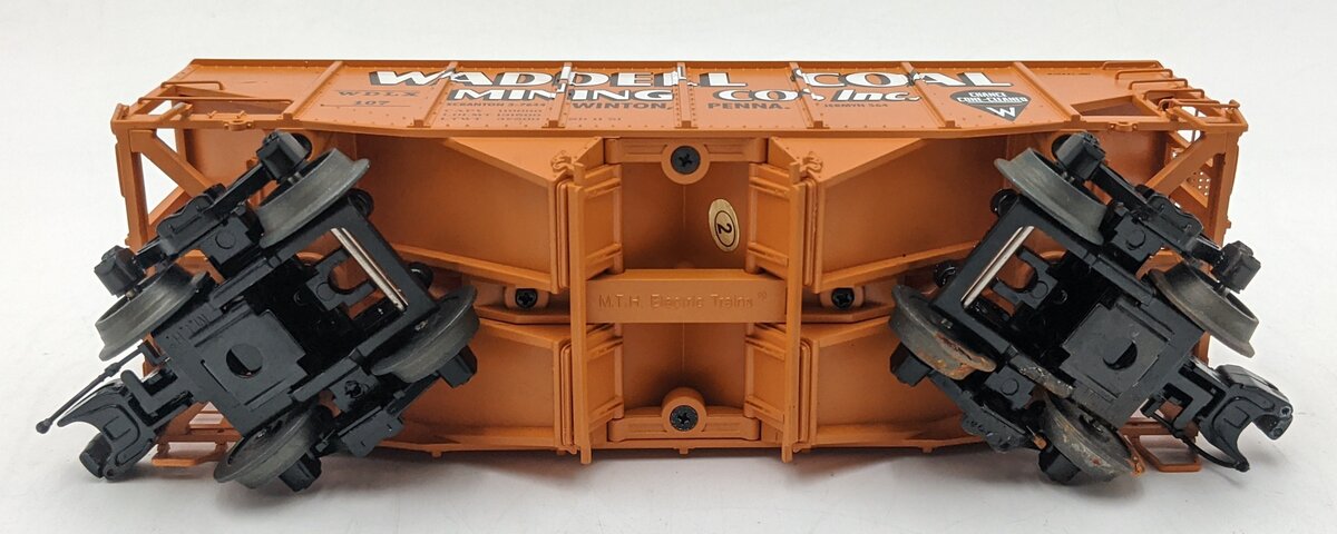 MTH 20-97200 O Waddell Coal MTHRRC 2007 Fish Belly Hopper Car w/Load #107 VG