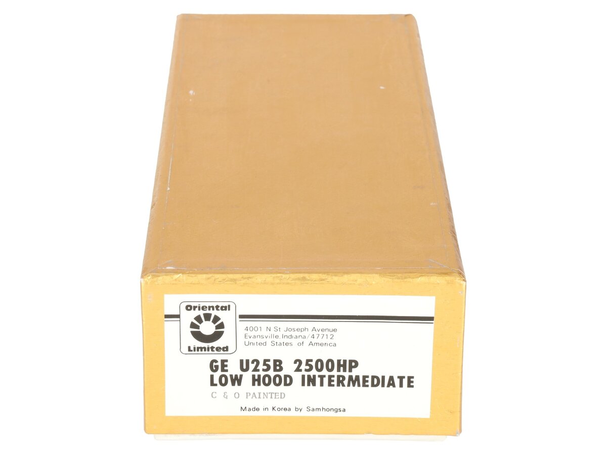 Oriental Limited HO BRASS C&O GE U25B 2500HP Diesel Engine Intermediate -Painted LN/Box