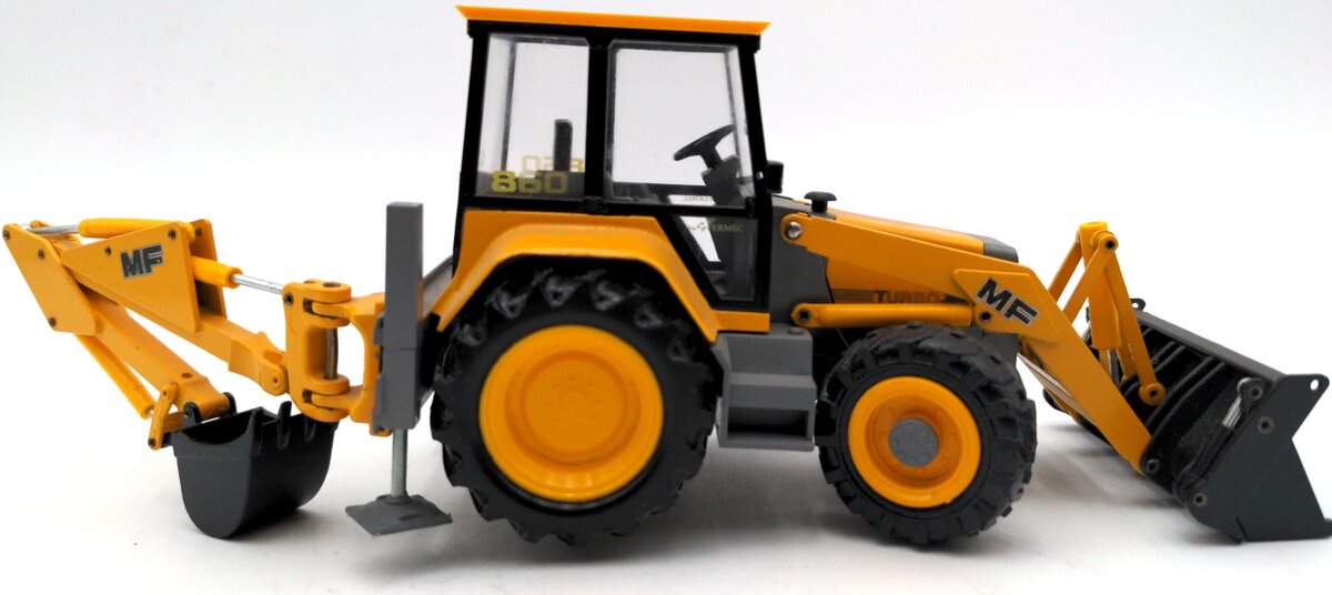 Conrad 2955 1:35 Scale Diecast Massey Ferguson 860 Backhoe Loader VG