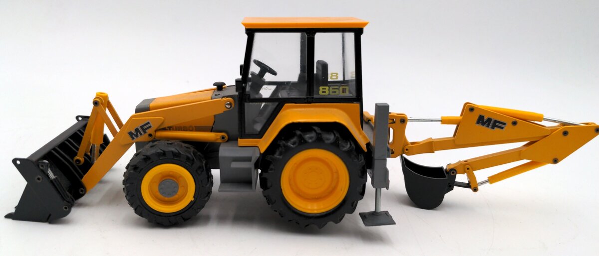 Conrad 2955 1:35 Scale Diecast Massey Ferguson 860 Backhoe Loader VG