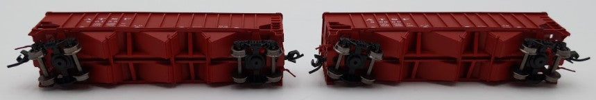 Bluford Shops 14062 N Scale Santa Fe 14-Panel 70-Ton 3-Bay Hopper Car 2 Pack