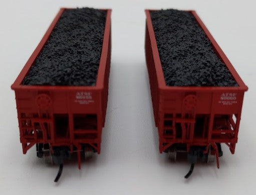 Bluford Shops 14062 N Scale Santa Fe 14-Panel 70-Ton 3-Bay Hopper Car 2 Pack