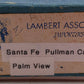 Lambert BRASS HO Nickel Plate Santa Fe "Palm View" Pullman Passenger Car EX/Box