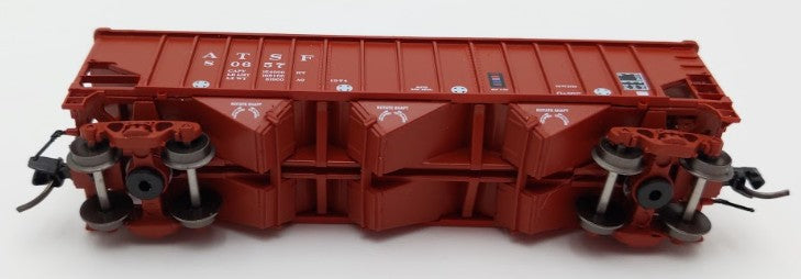 Bluford Shops 14677 N Santa Fe Ga-162 Post-'74 14-Panel 3-Bay Hopper Car #80657 EX/Box