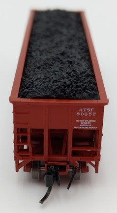 Bluford Shops 14677 N Santa Fe Ga-162 Post-'74 14-Panel 3-Bay Hopper Car #80657 EX/Box