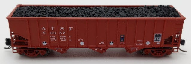 Bluford Shops 14677 N Santa Fe Ga-162 Post-'74 14-Panel 3-Bay Hopper Car #80657 EX/Box