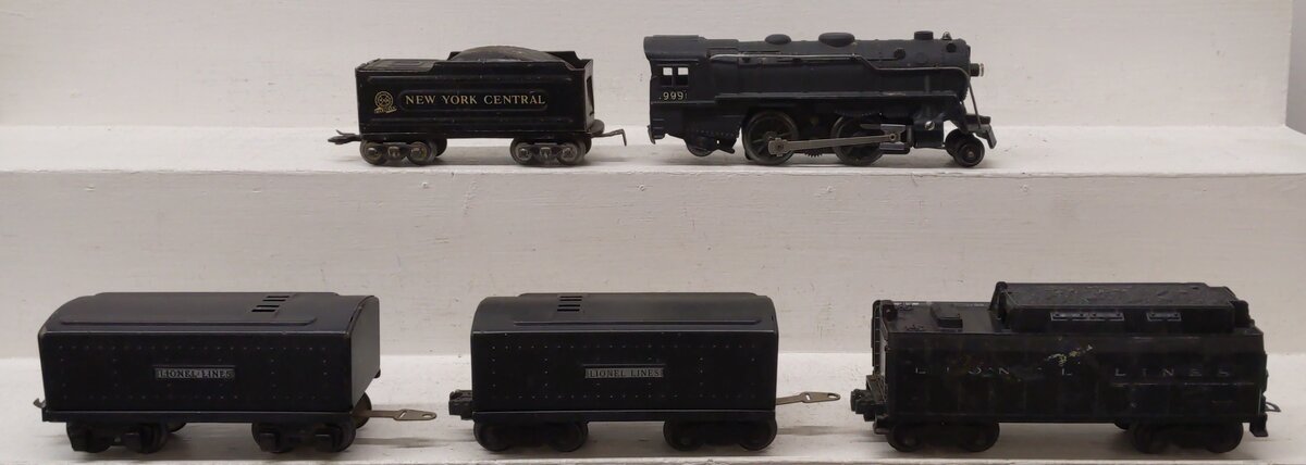 Lionel & Marx Vintage O Locomotives & Tenders: 2689TX, 1689W, 999 [5] VG