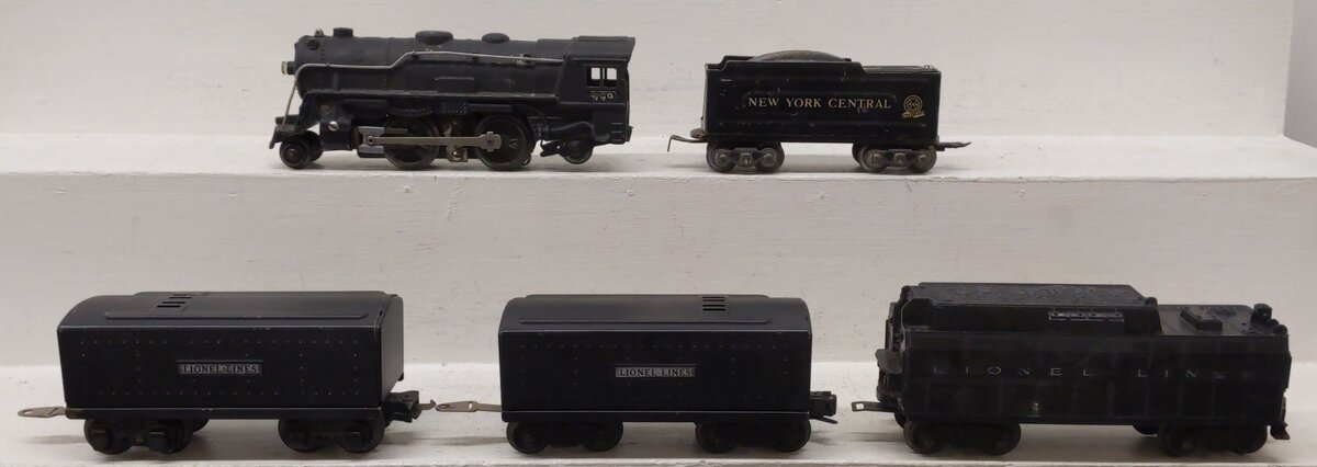 Lionel & Marx Vintage O Locomotives & Tenders: 2689TX, 1689W, 999 [5] VG