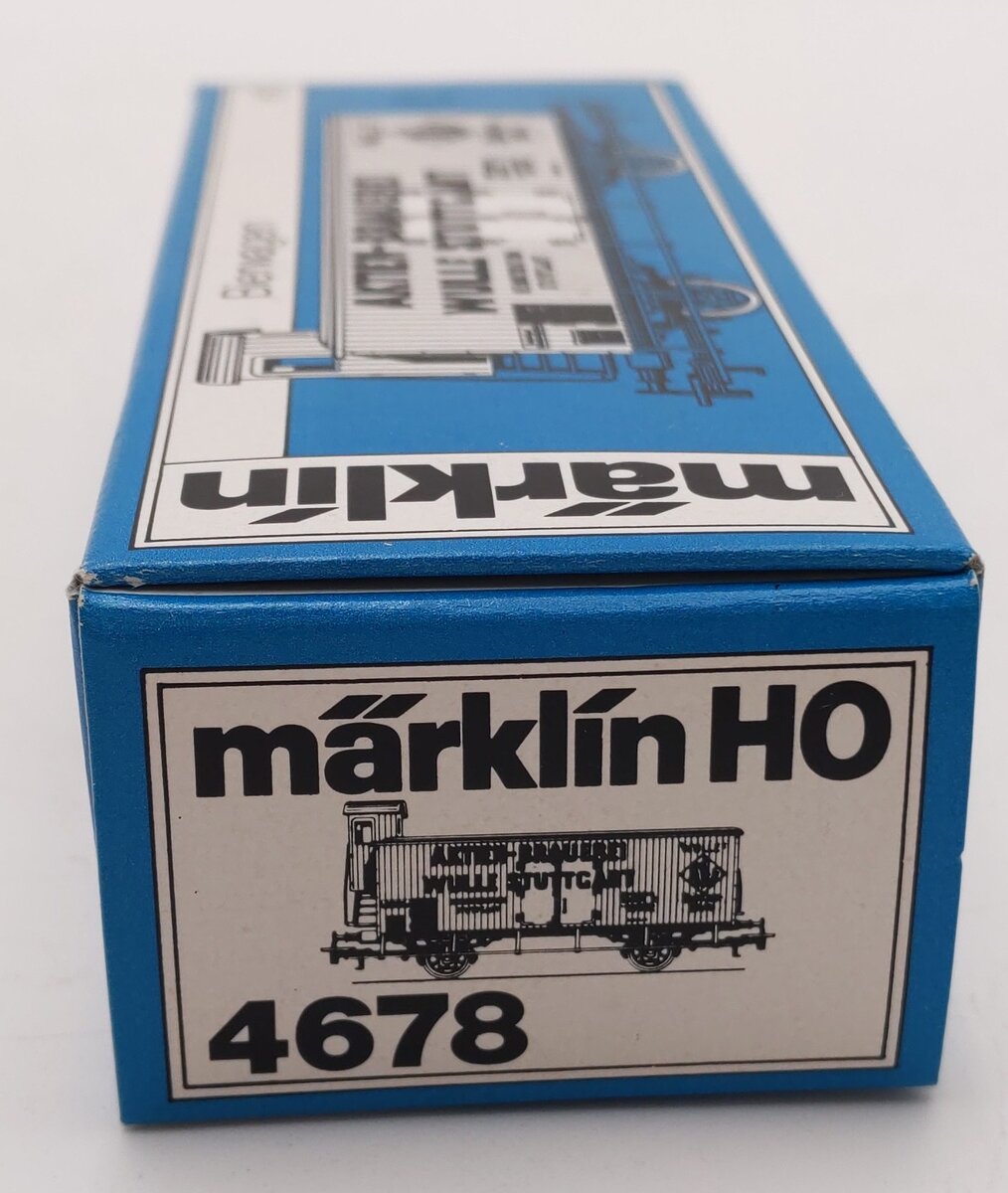 Marklin 4678 HO Scale Aktien-Brauerei Wulle Stuttgart Wulles Burger-Brau Boxcar LN/Box