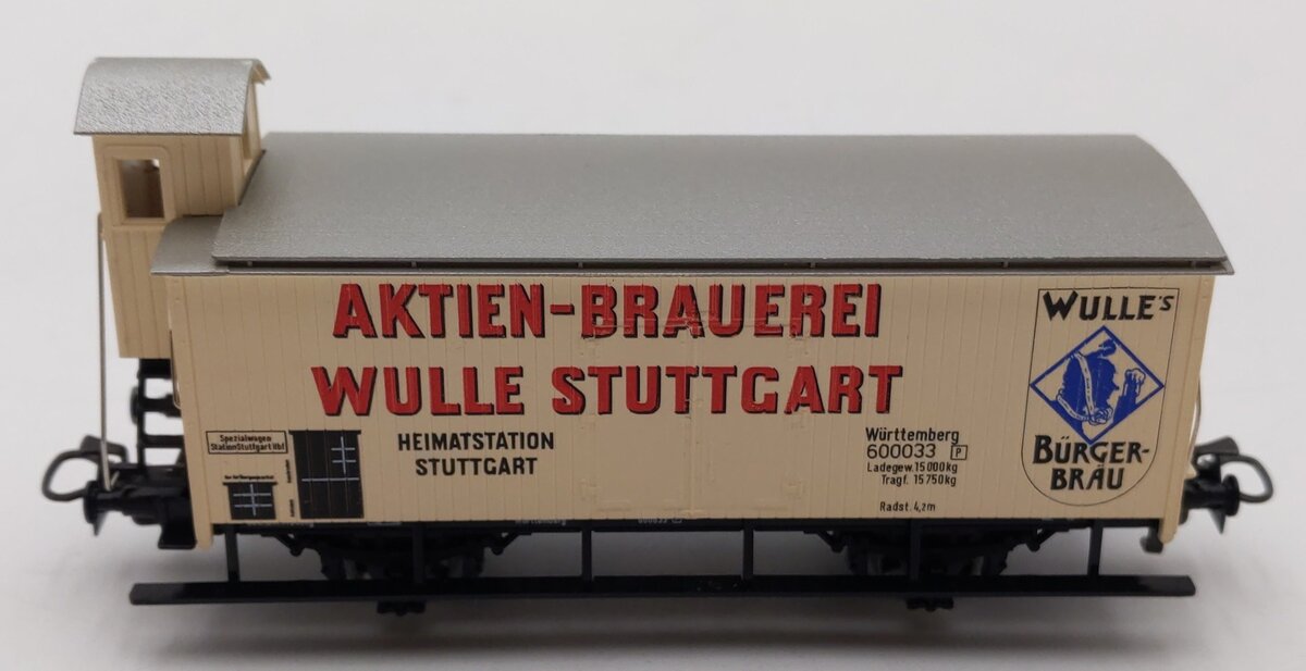 Marklin 4678 HO Scale Aktien-Brauerei Wulle Stuttgart Wulles Burger-Brau Boxcar LN/Box