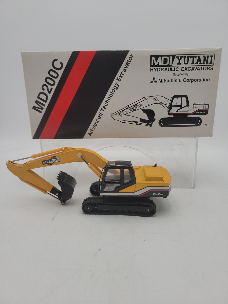 Modeling UI MD200C 1:40 Scale Mitsubishi MDI Yutani Hydraulic Excavator Diecast EX/Box