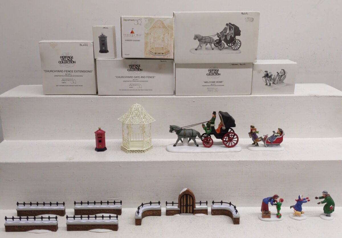 Dept 56 Assorted Hand-Painted Porcelain Accent Pieces [7] LN/Box